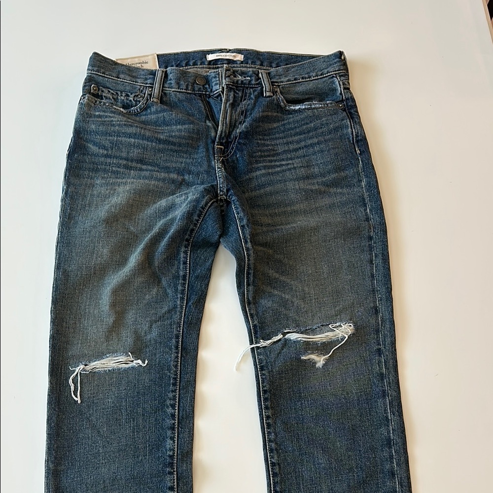 Men’s Abercrombie and Fitch distressed jeans